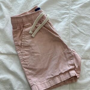 Pink Elastic Waist Shorts